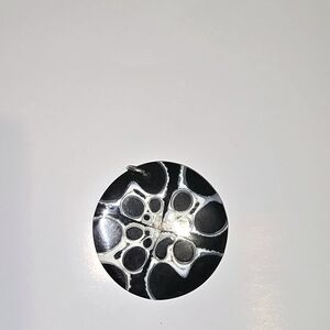Black and White Sea Shell Pendant.